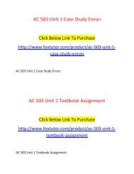 AC 503 All Assignments