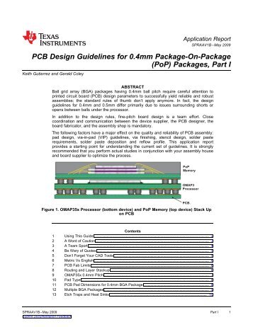 PCB Design Guidelines for 0.4mm Package-On ... - Texas Instruments