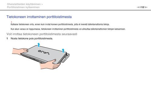 Sony VPCZ13V9R - VPCZ13V9R Mode d'emploi Finlandais