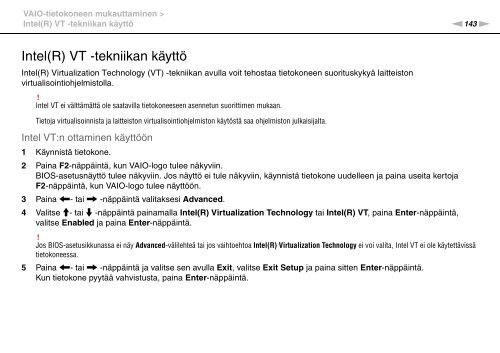 Sony VPCZ13V9R - VPCZ13V9R Mode d'emploi Finlandais