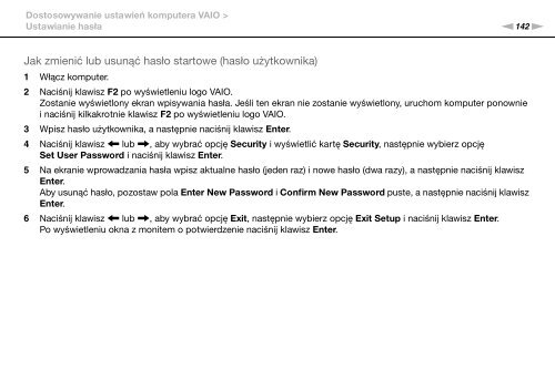 Sony VPCZ13V9R - VPCZ13V9R Mode d'emploi Polonais