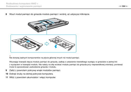 Sony VPCZ13V9R - VPCZ13V9R Mode d'emploi Polonais