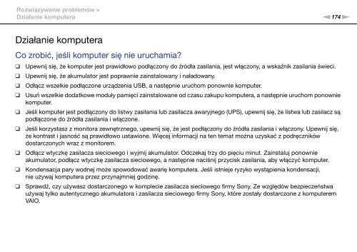 Sony VPCZ13V9R - VPCZ13V9R Mode d'emploi Polonais