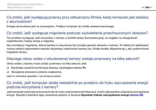 Sony VPCZ13V9R - VPCZ13V9R Mode d'emploi Polonais