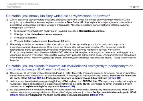 Sony VPCZ13V9R - VPCZ13V9R Mode d'emploi Polonais