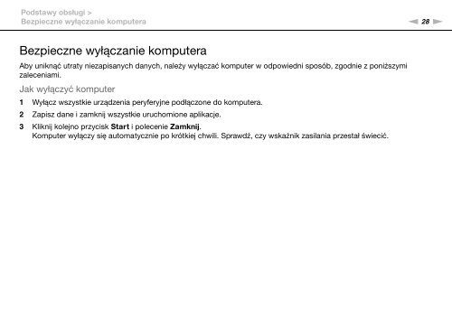 Sony VPCZ13V9R - VPCZ13V9R Mode d'emploi Polonais