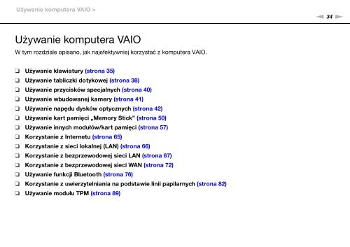 Sony VPCZ13V9R - VPCZ13V9R Mode d'emploi Polonais