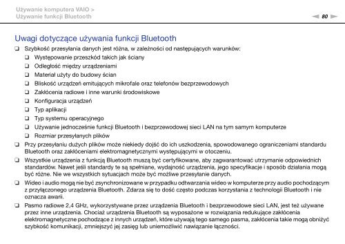 Sony VPCZ13V9R - VPCZ13V9R Mode d'emploi Polonais