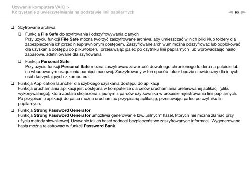 Sony VPCZ13V9R - VPCZ13V9R Mode d'emploi Polonais