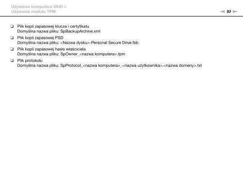 Sony VPCZ13V9R - VPCZ13V9R Mode d'emploi Polonais