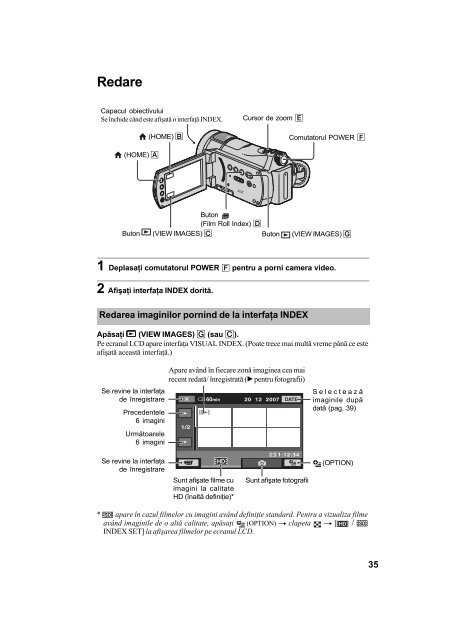 Sony HDR-CX7E - HDR-CX7E Mode d'emploi Roumain