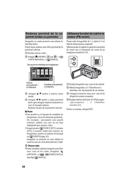 Sony HDR-CX7E - HDR-CX7E Mode d'emploi Roumain