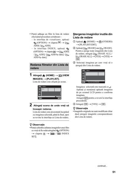 Sony HDR-CX7E - HDR-CX7E Mode d'emploi Roumain