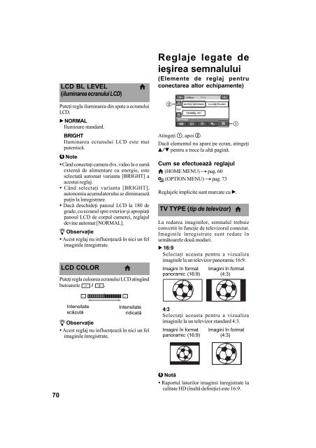 Sony HDR-CX7E - HDR-CX7E Mode d'emploi Roumain