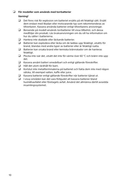 Sony SVF1521T2E - SVF1521T2E Documents de garantie Su&eacute;dois