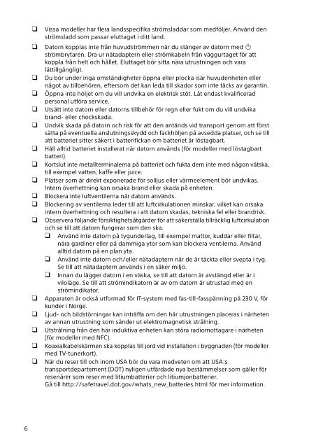 Sony SVF1521T2E - SVF1521T2E Documents de garantie Su&eacute;dois