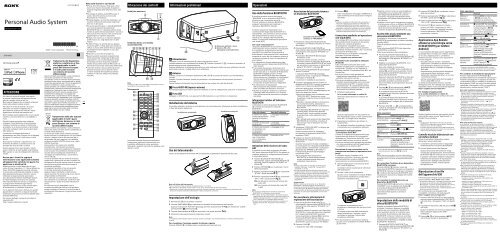 Sony GTK-N1BT - GTK-N1BT Consignes d&rsquo;utilisation Italien