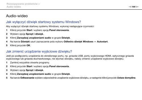 Sony VPCEF3S1E - VPCEF3S1E Mode d'emploi Polonais