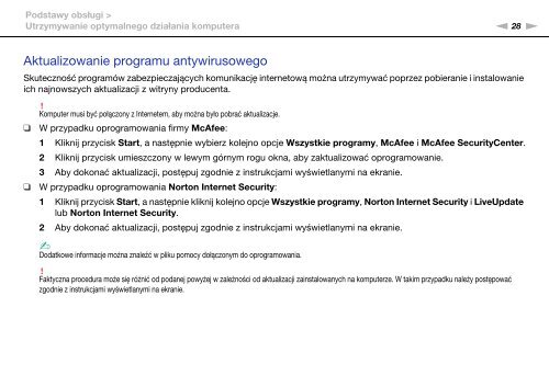 Sony VPCEF3S1E - VPCEF3S1E Mode d'emploi Polonais