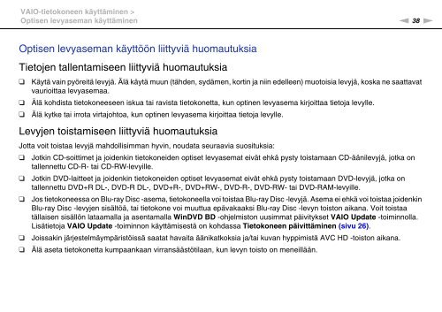 Sony VPCEF3S1E - VPCEF3S1E Mode d'emploi Finlandais