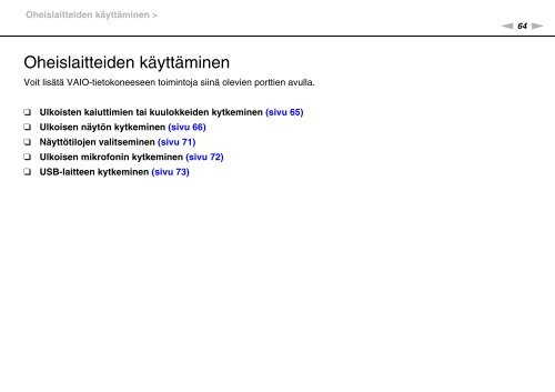 Sony VPCEF3S1E - VPCEF3S1E Mode d'emploi Finlandais