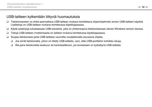 Sony VPCEF3S1E - VPCEF3S1E Mode d'emploi Finlandais