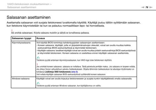 Sony VPCEF3S1E - VPCEF3S1E Mode d'emploi Finlandais