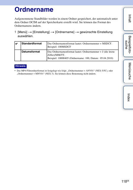 Sony NEX-5K - NEX-5K Guide pratique Allemand