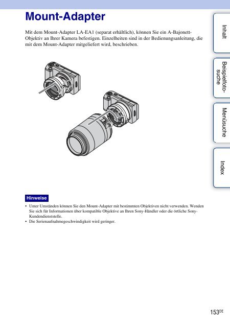 Sony NEX-5K - NEX-5K Guide pratique Allemand