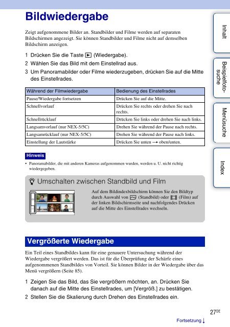 Sony NEX-5K - NEX-5K Guide pratique Allemand