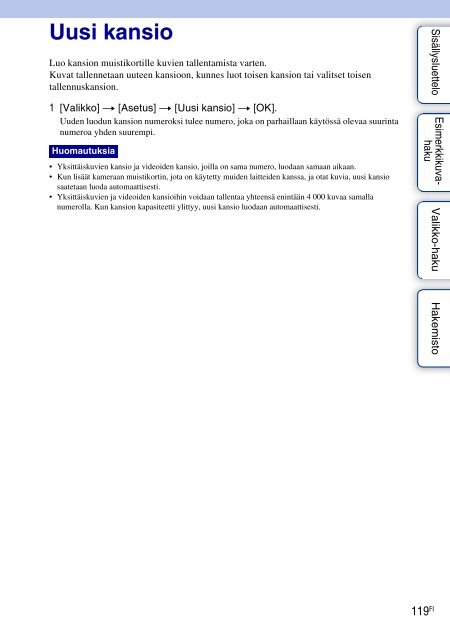 Sony NEX-5K - NEX-5K Guide pratique Finlandais