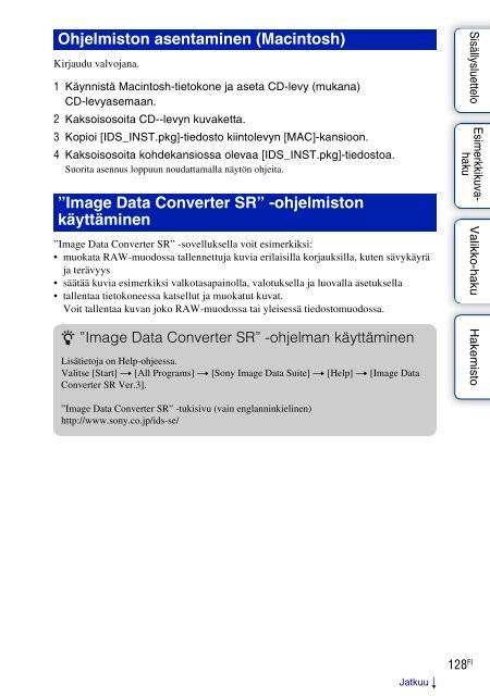 Sony NEX-5K - NEX-5K Guide pratique Finlandais