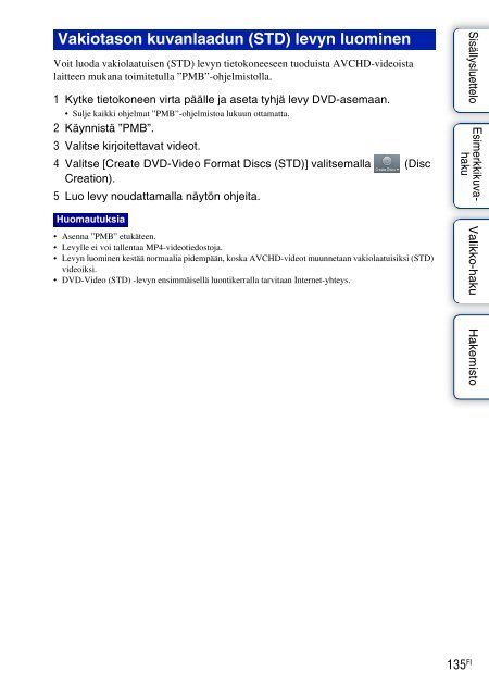 Sony NEX-5K - NEX-5K Guide pratique Finlandais