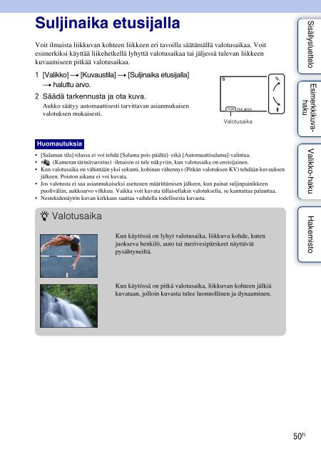 Sony NEX-5K - NEX-5K Guide pratique Finlandais