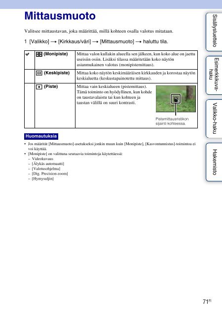 Sony NEX-5K - NEX-5K Guide pratique Finlandais