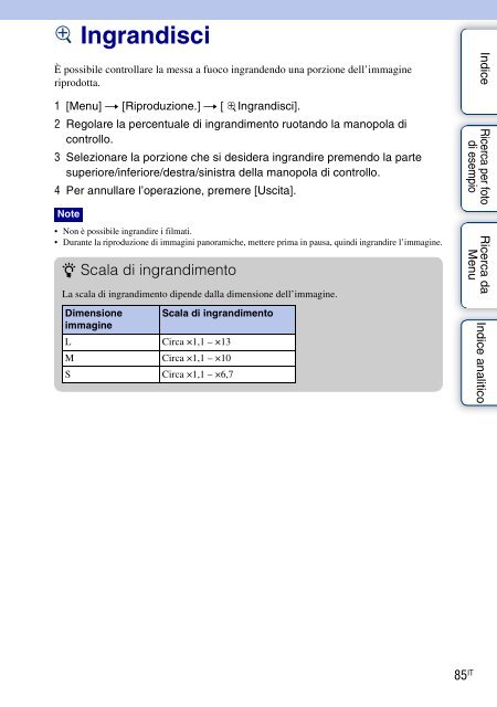 Sony NEX-5K - NEX-5K Guide pratique Italien