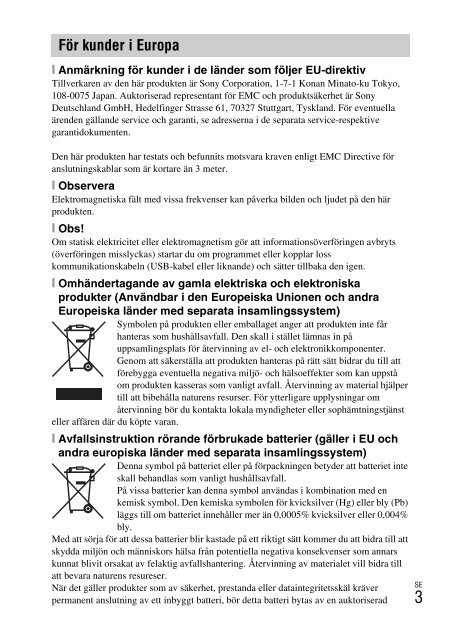 Sony NEX-5K - NEX-5K Consignes d&rsquo;utilisation Su&eacute;dois