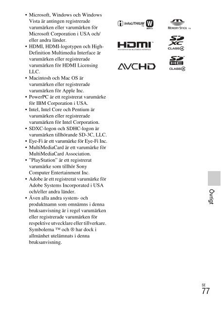 Sony NEX-5K - NEX-5K Consignes d&rsquo;utilisation Su&eacute;dois