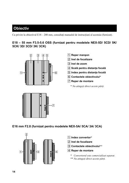 Sony NEX-5K - NEX-5K Mode d'emploi Roumain