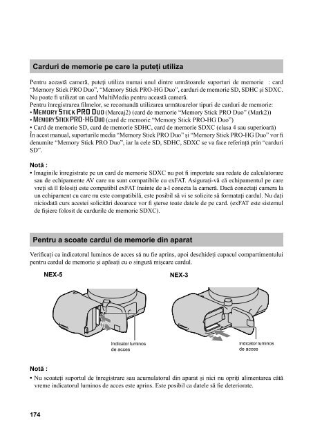 Sony NEX-5K - NEX-5K Mode d'emploi Roumain