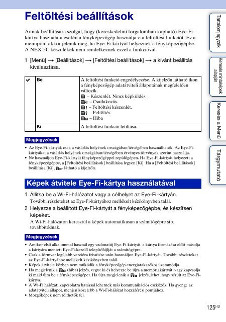 Sony NEX-5K - NEX-5K Guide pratique Hongrois