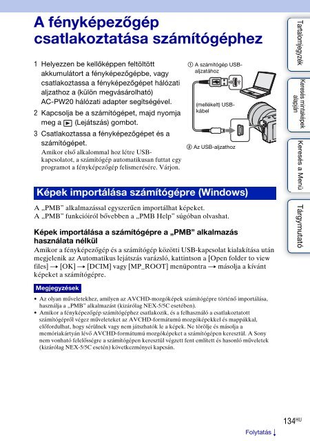 Sony NEX-5K - NEX-5K Guide pratique Hongrois