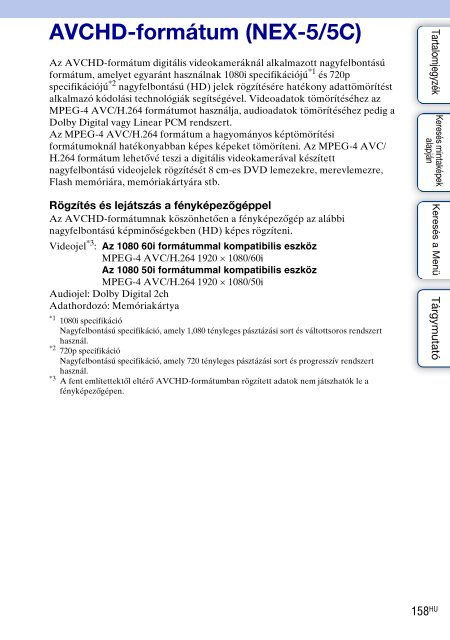 Sony NEX-5K - NEX-5K Guide pratique Hongrois