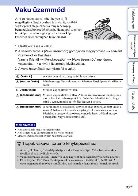 Sony NEX-5K - NEX-5K Guide pratique Hongrois