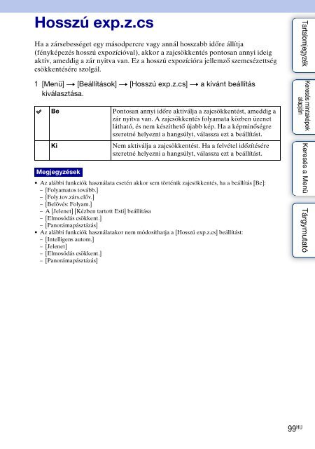 Sony NEX-5K - NEX-5K Guide pratique Hongrois