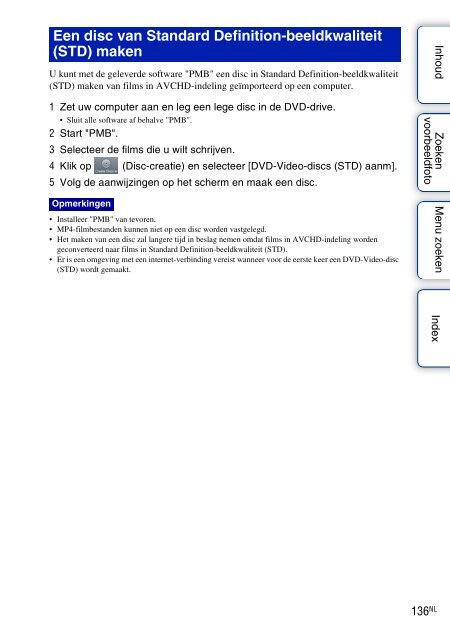 Sony NEX-5K - NEX-5K Guide pratique N&eacute;erlandais