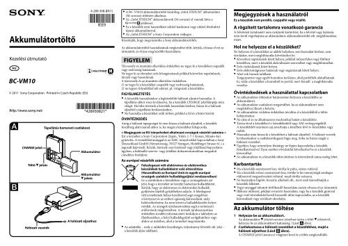 Sony BC-VM10 - BC-VM10 Istruzioni per l'uso Ungherese