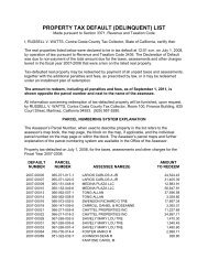 property tax default (delinquent) list - Contra Costa County