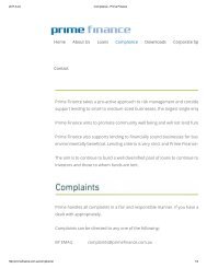 Compliance - Prime Finance