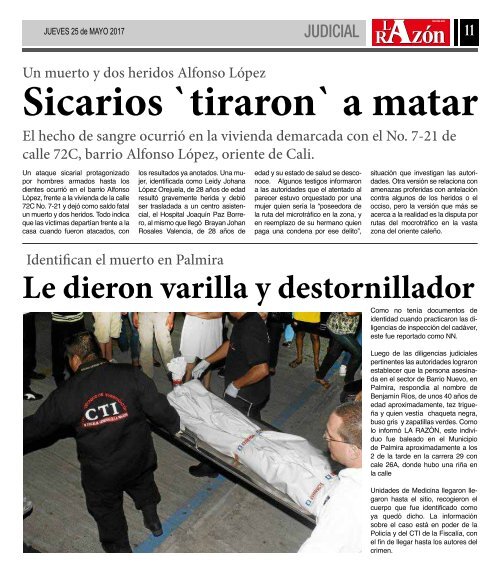 Diario La Razón jueves 25 de mayo de 2017